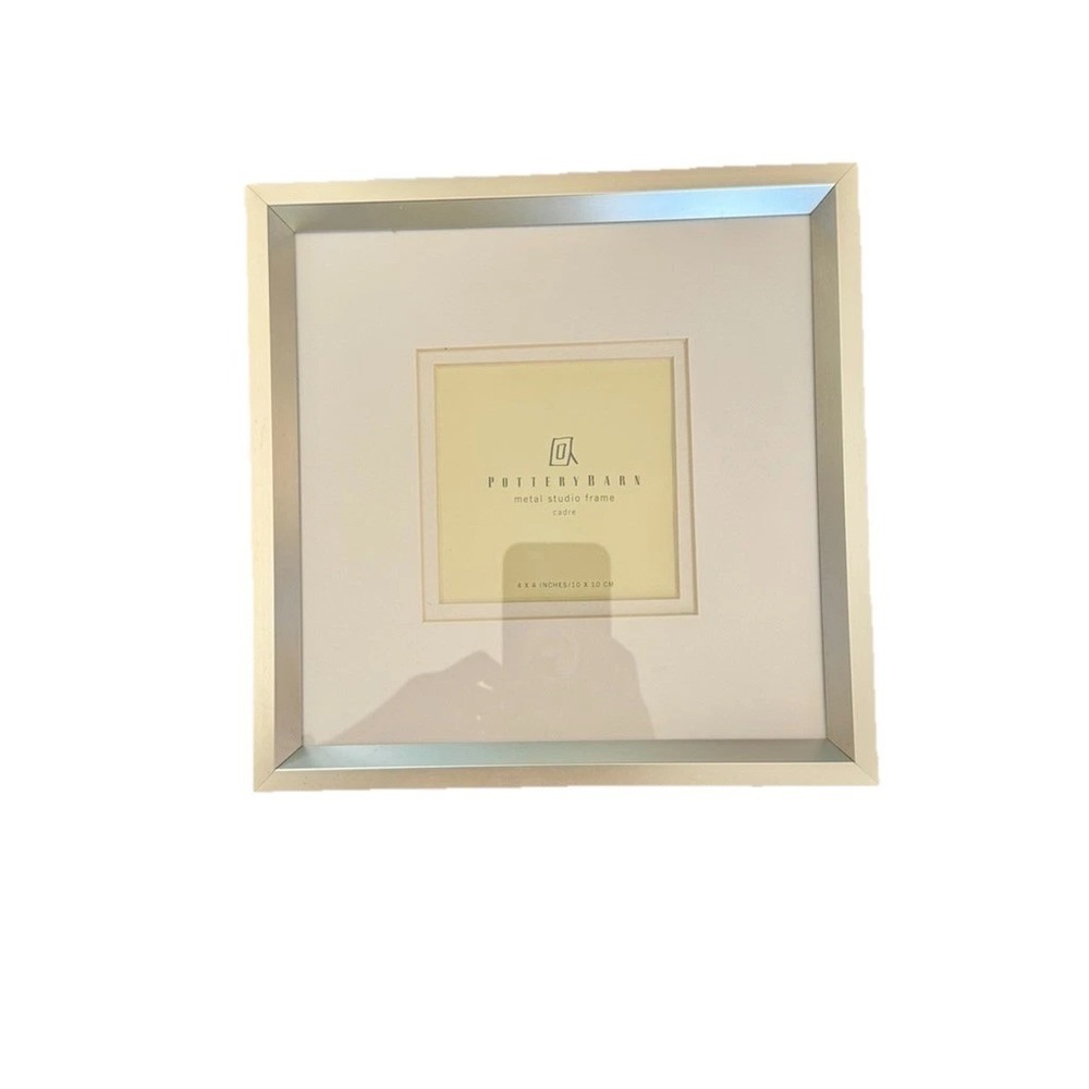 Pottery Barn Metal Studio Frame Table Top Silver Suitable for 9x9 inches Photo